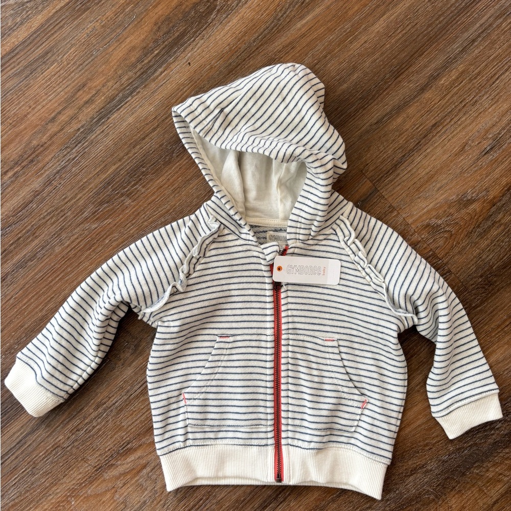 NWT 6-12m Gymboree striped hoodie